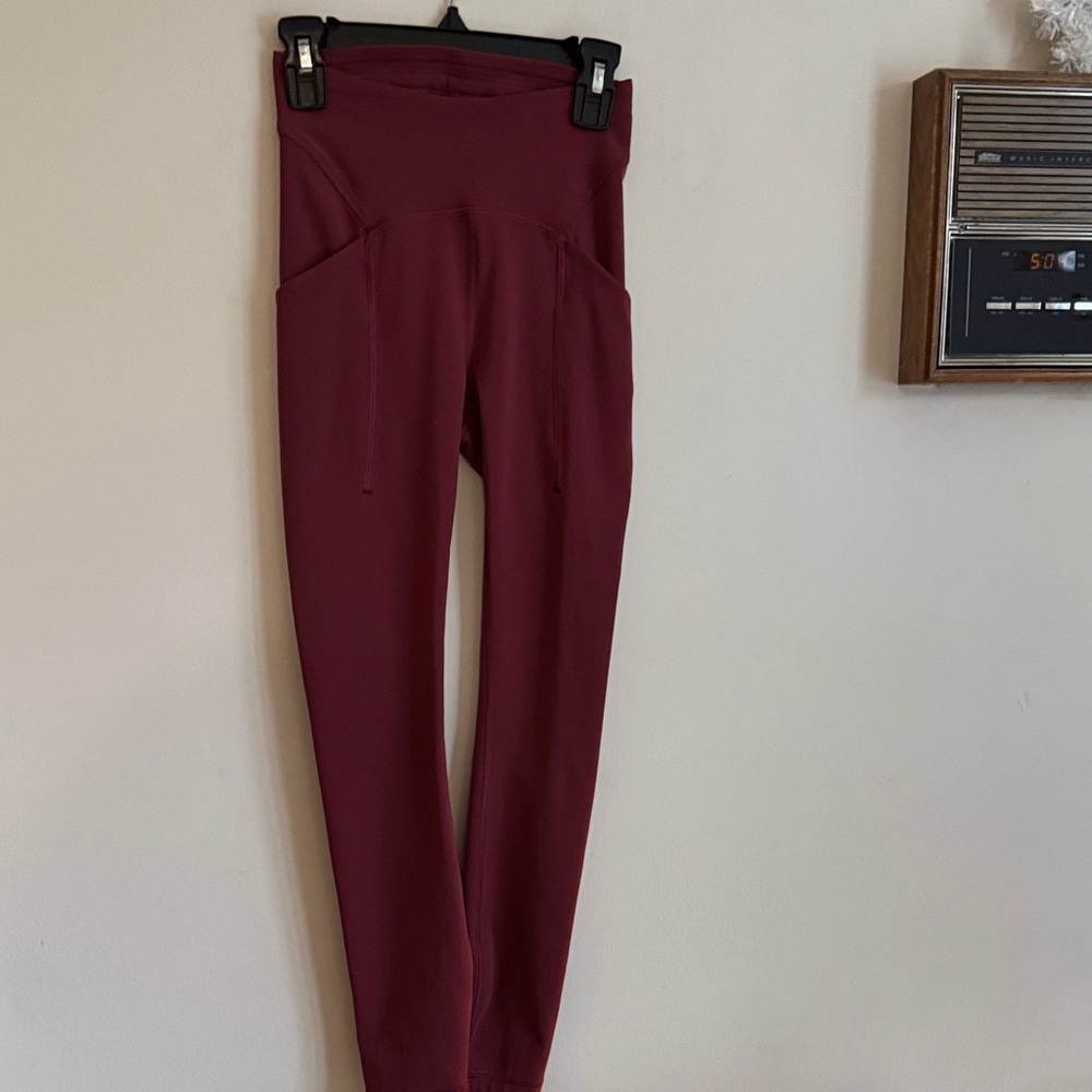 Lululemon Burgundy High-Waisted Leggings